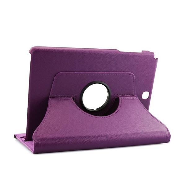 Litchi Texture 360 Degree Rotating Leather Protective Case with Holder for Galaxy Tab A 9.7 / P550 / T550(Purple)