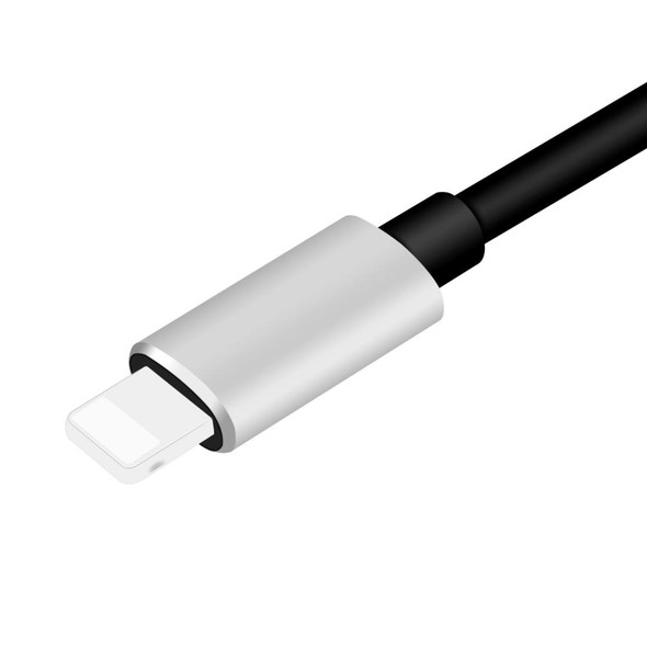 ENKAY Hat-prince HC-15 8 Pin + 3.5mm Jack to 8 Pin Charge Audio Adapter Cable, Support up to iOS 15.0(Silver)