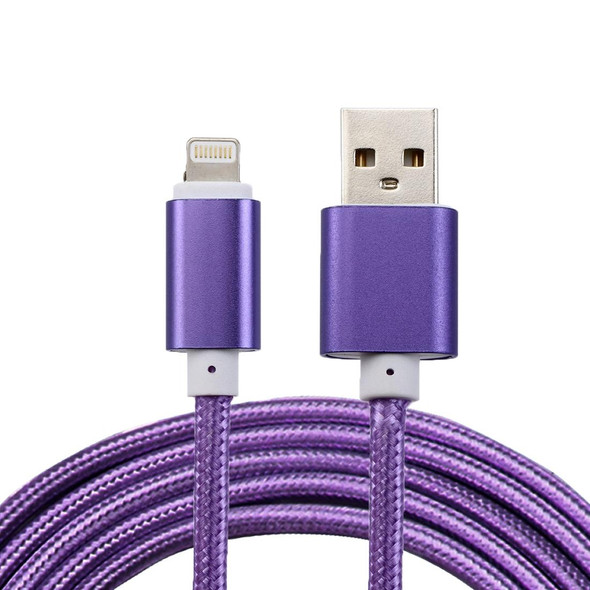 2m Woven Style Metal Head 84 Cores 8 Pin to USB 2.0 Data / Charger Cable, - iPhone XR / iPhone XS MAX / iPhone X & XS / iPhone 8 & 8 Plus / iPhone 7 & 7 Plus / iPhone 6 & 6s & 6 Plus & 6s Plus / iPad