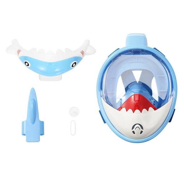 Cartoon Kids Full Dry Diving Mask Swimming Anti-Fog Snorkeling Mask, Size: XS(Hippo)