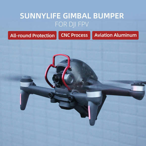 Sunnylife FV-Q9353 Gimbal Bumper Anti-collision Aluminum Alloy Guard Protector Bumper for DJI FPV (Black)