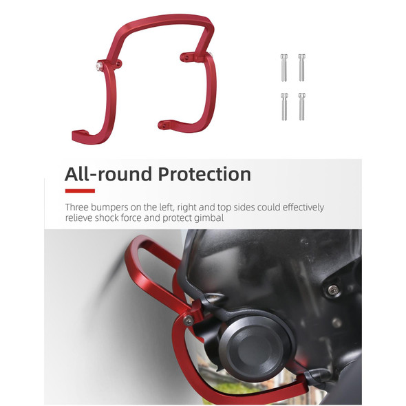 Sunnylife FV-Q9353 Gimbal Bumper Anti-collision Aluminum Alloy Guard Protector Bumper for DJI FPV (Black)