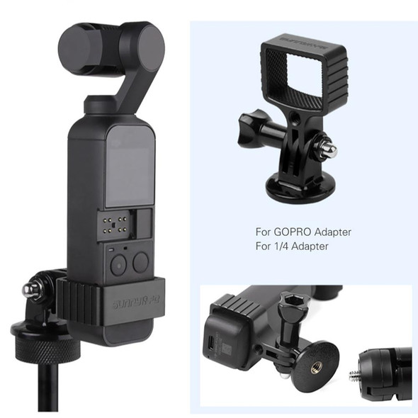 Sunnylife OP-Q9195 Metal Adapter + Tripod + Extending Rod for DJI OSMO Pocket