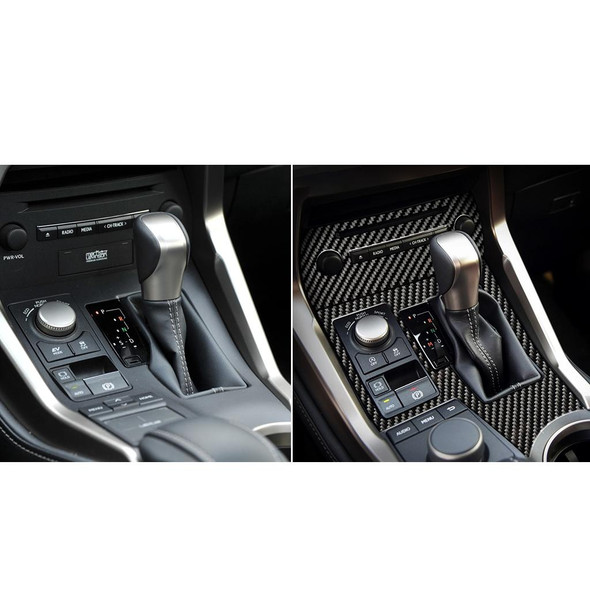 Car Carbon Fiber Gearshift Panel B Decorative Sticker for Lexus NX200 / 200t / 300h 2014-2021, Left Drive