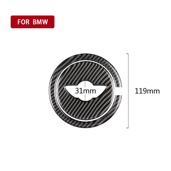 2 PCS Car Steering Wheel R Chassis Carbon Fiber Decorative Sticker for BMW MINI R55 / R56 / Countryman R60 / Paceman R61