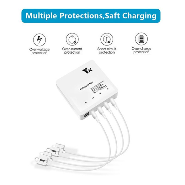 DJI Mavic Mini Charger Battery USB 6 in 1 Hub Intelligent Battery Controller Charger, Plug Type:AU Plug