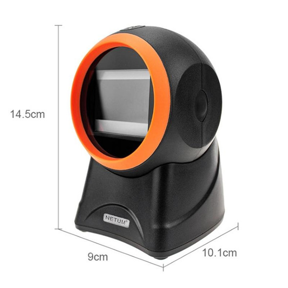 NETUM 2050 Supermarket Cashier Barcode QR Code Scanner Desktop Vertical Scanner, Specification Enhanced Version