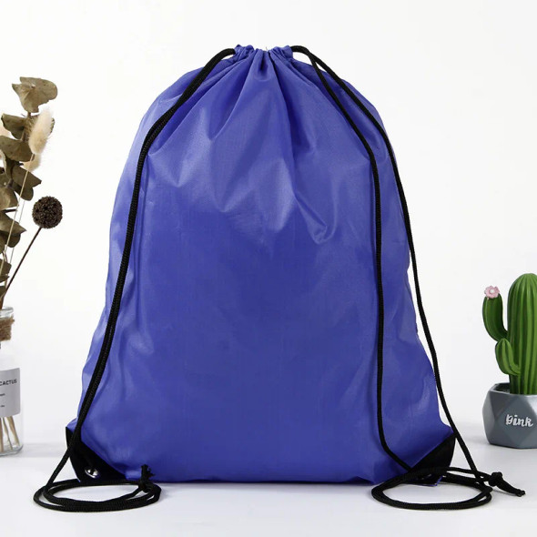 210D Poly String Bag -  Royal Blue