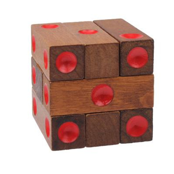 Educational Wooden Dice Pile-up Puzzle Brick Toy