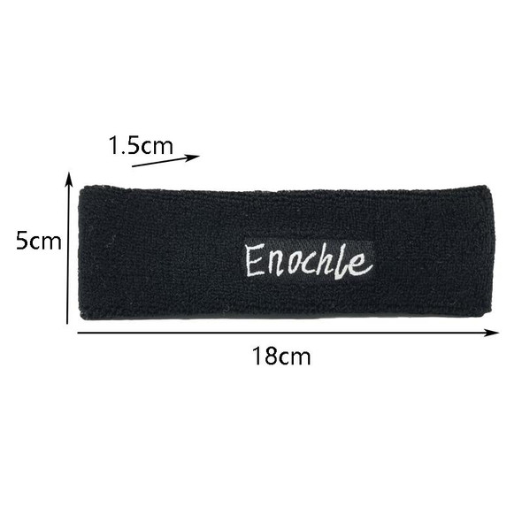 2 PCS Enochle Sports Sweat-Absorbent Headband Combed Cotton Knitted Sweatband(White)