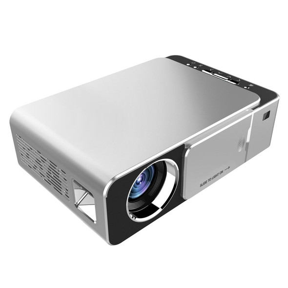 T6 2000ANSI Lumens 1080P LCD Mini Theater Projector, Phone Version, UK Plug(Silver)