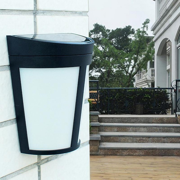 Outdoor IP65 Waterproof Energy Saving Solar Powered LED Wall Lamp Security Light(White Light)