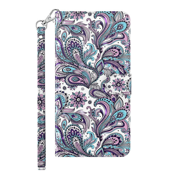 OnePlus Nord 2 5G 3D Painting Pattern TPU + PU Leather Phone Case(Swirl Pattern)