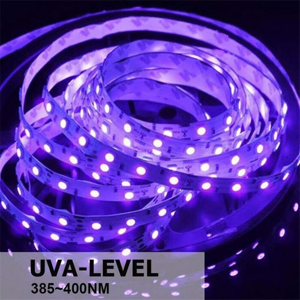 3528 SMD UV Purple Light Strip Epoxy LED Lamp Decorative Light Strip, Style:Bare Board 5m(US Plug)