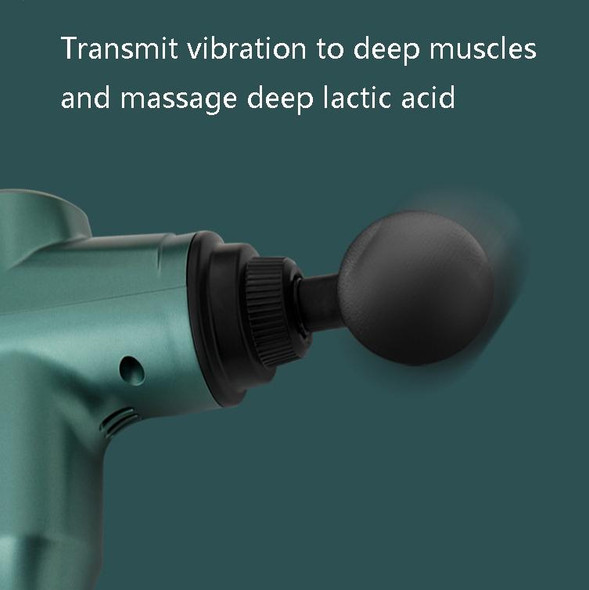 Muscles Relax Massager Portable Fitness Equipment Fascia Gun, Specification: 6212 12 Gears Green(UK Plug)