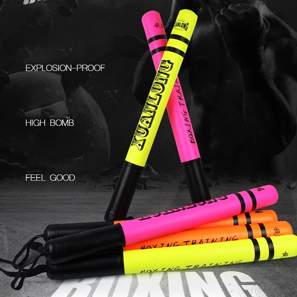 1 Pair XUANLONG PU Boxing Stick Target Sanda Stick Taekwondo Speed Training Equipment Fighting Reaction Target, Length: 57 Cm(Brightening Orange )