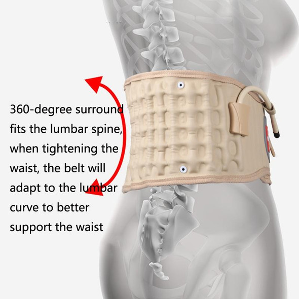 Lumbar Spine Inflated Traction Belt Lumbar Disc Pneumatic Waist Protective Belt, Specification: Free Size(Deep Blue)