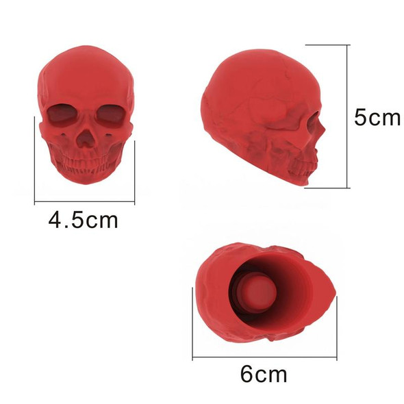 2 PCS Skull Silicone Leak-Proof Fresh-Keeping Wine Stopper(Wine Red)