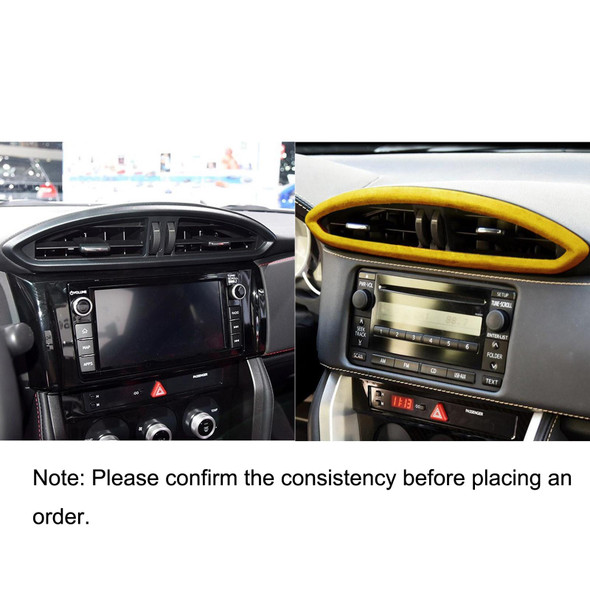 Car Suede Wrap Middle Air Outlet Cover for Subaru BRZ / Toyota 86 2013-2020, Left and Right Drive Universal(Yellow)