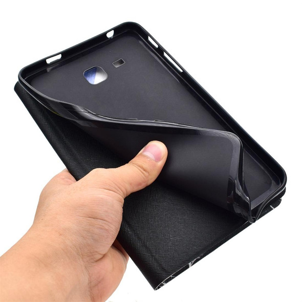 Galaxy Tab A 7.0 (2016) T280 TPU Horizontal Flip Leather Case with Holder & Card Slot & Sleep / Wake-up Function(Amethyst)