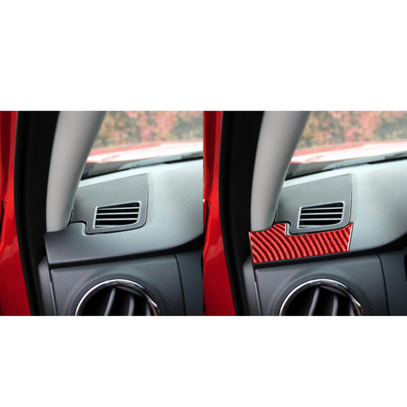 2 PCS / Set Carbon Fiber Car Dashboard Air Outlet Decorative Sticker for Toyota Tundra 2014-2018,Left Drive(Red)