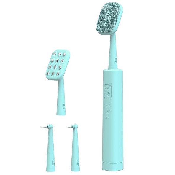 LSHOW YJK108 Multi-function Facial Cleansingand Teeth Cleaning Instrument with LED Auxiliary Light(Blue)