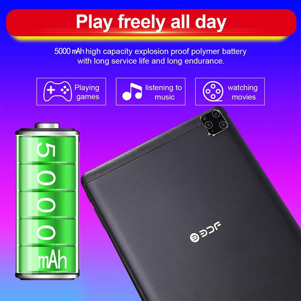 BDF A10 3G Phone Call Tablet PC, 10 inch, 1GB+16GB, Android 5.1, MTK6592&#160;Octa Core Cortex-A7, Support Dual SIM & Bluetooth & WiFi & GPS, EU Plug(Silver)