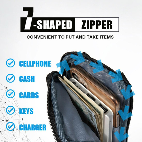 BAPASA A155 Mini Multi-function Crossbody Phone Bag Waist Bag (Blue)