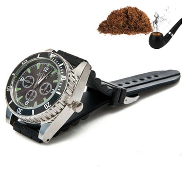 Creative Portable Metal Watch Wristband Smoke Grinder(Black)