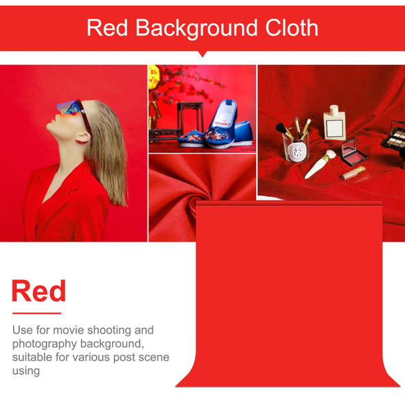 PULUZ 2m x 2m Photography Background 120g Thickness Photo Studio Background Cloth Backdrop(Red)
