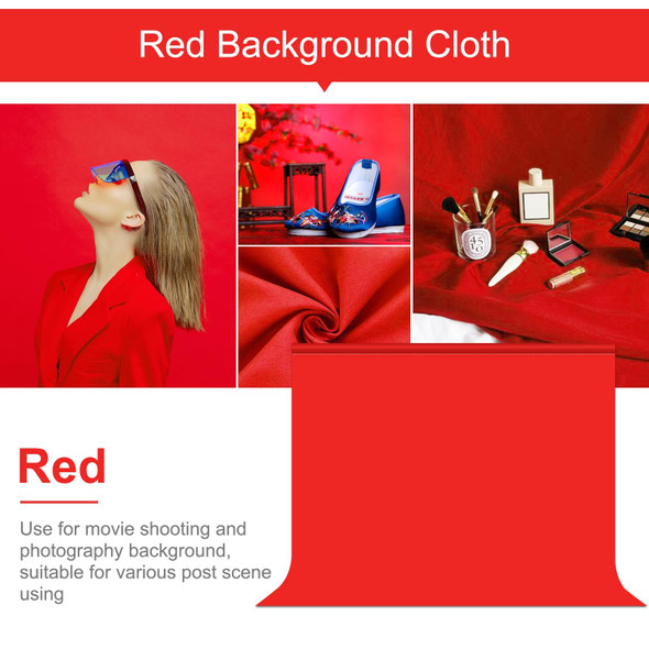 PULUZ 3m x 2m Photography Background 120g Thickness Photo Studio Background Cloth Backdrop(Red)