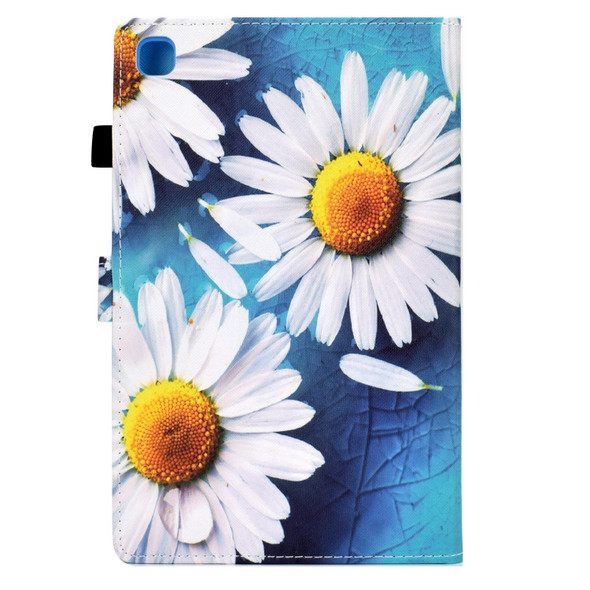Samsung Galaxy Tab S6 Lite T610 Sewing Pen Slot Leather Tablet Case(Sunflower)