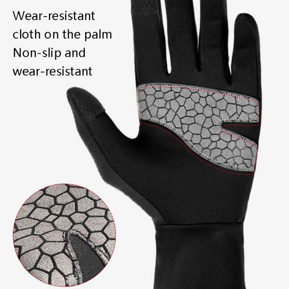 BOODUN B271054 Outdoors Ridding Full Finger Gloves Mountaineering Silicone Sliding Touch Screen Gloves, Size: M(Black)