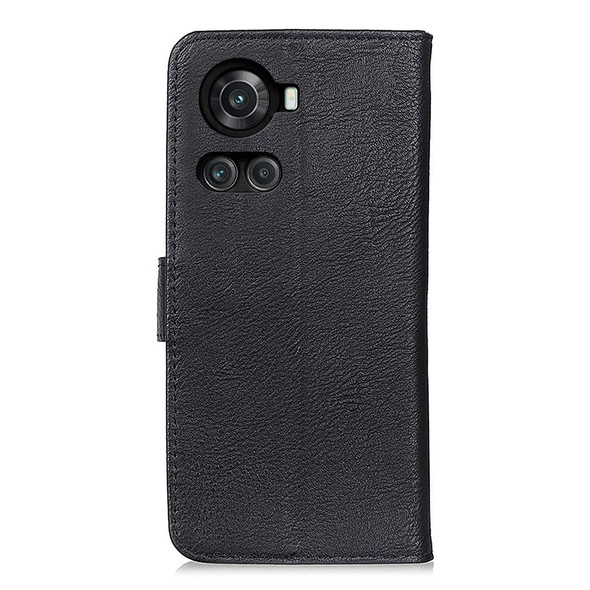OnePlus ACE/10R KHAZNEH Cowhide Texture Leather Phone Case(Black)