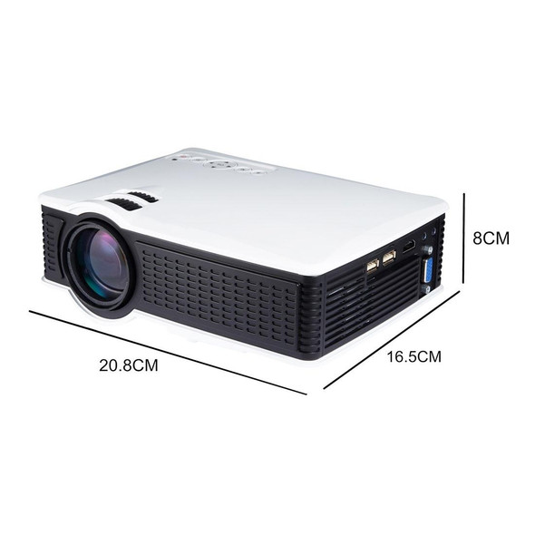 LY-40 1800 Lumens 1280 x 800 Home Theater LED Projector with Remote Control, AU Plug(White)