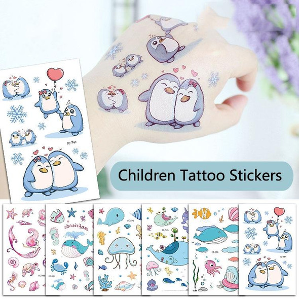 20 PCS Marine Animal Waterproof Children Tattoo Stickers(EC-575)