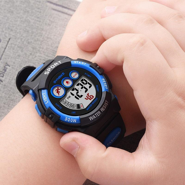 SYNOKE 9802 Children Sports Waterproof Digital Watch(Blue Orange)