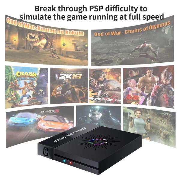 X6 Game Box 4K Video Games Console Magic Box with 2.4GHz Controller, Capacity:128GB(US Plug)