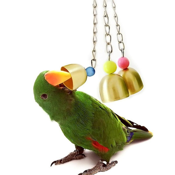2 PCS Creative Pet Supplies Parrot Copper Bell Toy