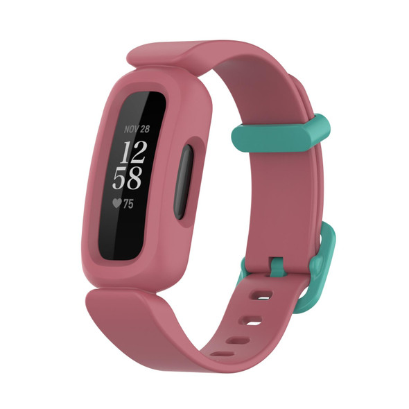 Fitbit Ace 3 Silicone Integrated Watch Band(Watermelon Red Green Buckle)