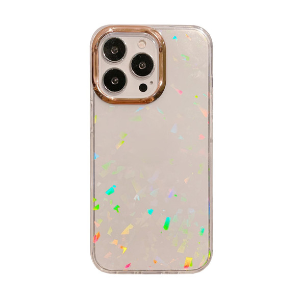 Colorful Laser Electroplating Shockproof Phone Case - iPhone 12 / 12 Pro(Lingge)