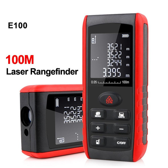 E100 Laser Rangefinder Laser Distance Meter Measuring Device Digital Handheld Tools Module Range 100m Range Finder