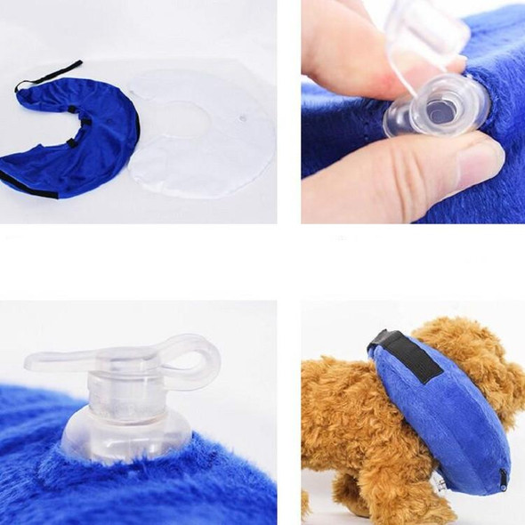 Dog Collar PVC Inflatable Pet Anti-snatch Collar, Size:L(Blue)