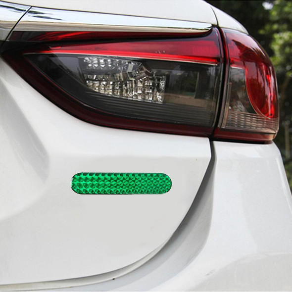 2 PCS High-brightness Laser Reflective Strip Warning Tape Decal Car Reflective Stickers Safety Mark(Green)