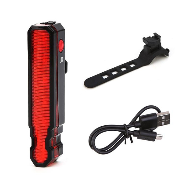 USB Rechargeable Bicycle Laser Tail Light LED Warning Light
