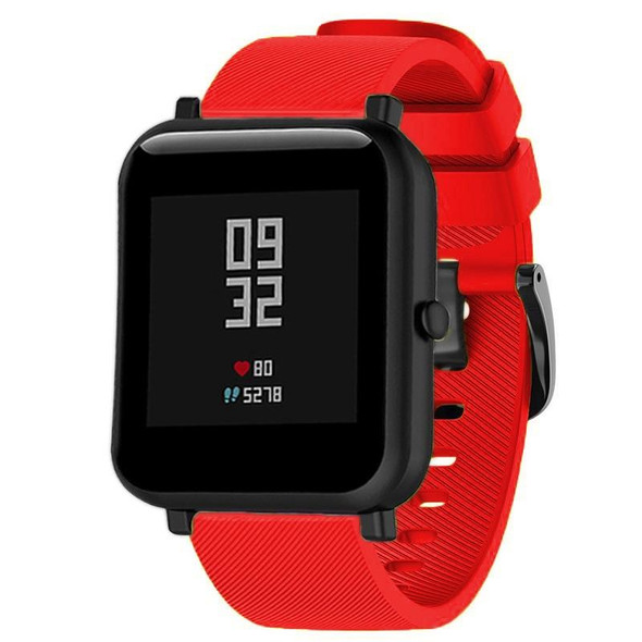 20mm - Huami Amazfit GTS / Samsung Galaxy Watch Active 2 / Gear Sport Silicone Watch Band(Red)