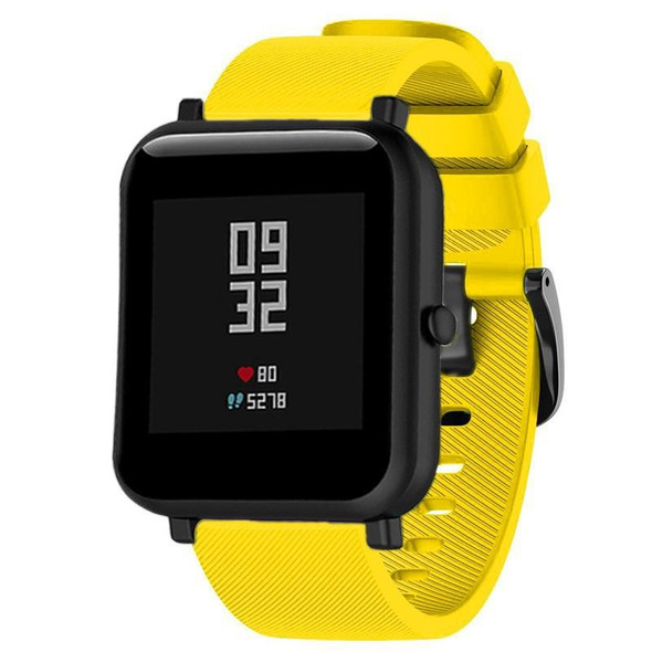 20mm - Huami Amazfit GTS / Samsung Galaxy Watch Active 2 / Gear Sport Silicone Watch Band(Yellow)