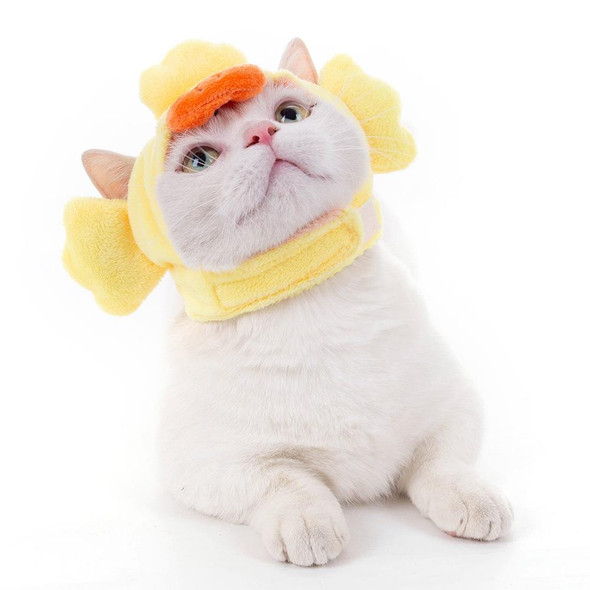 4 PCS Soft Cat Headgear Cat Dog Cross Dress Pet Hat, Size: M(White Rabbit)