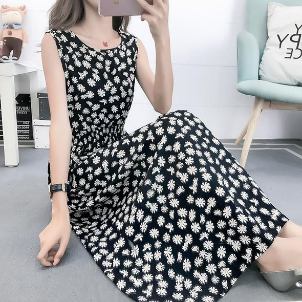 Fashion Printed Slim Slimming Dress (Color:4 Size:XL)