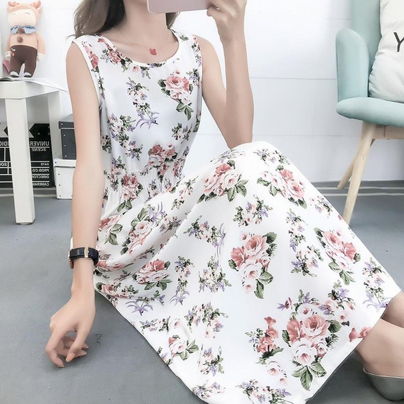 Fashion Printed Slim Slimming Dress (Color:1 Size:L)